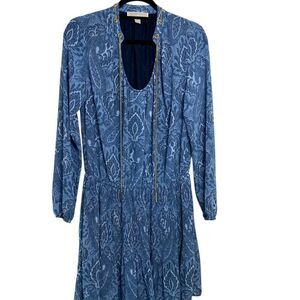 Michael Kors Dress M Georgette blue paisley